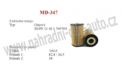 Olejový filtr MANN-FILTER, HU 938/4 x, BMW 5 (E39)  11/95-05/04