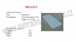 kabinový (pylový) filtr, MS-6112, FIAT PUNTO [176] 09/93-09/99
