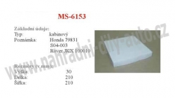 kabinový (pylový) filtr, MS-6153, HONDA CR-V I [RD] 10/95-02/02