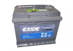 Autobaterie Exide Premium 12V, 64Ah, 640A, EA640