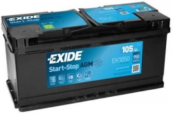 Autobaterie Exide Start-Stop AGM, 12V, 105Ah, 950A, EK1050