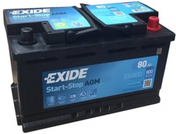 Autobaterie Exide Start-Stop AGM, 12V, 80Ah, 800A, EK800