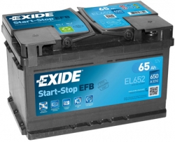 Autobaterie Exide Start-Stop EFB, 12V, 65Ah, 650A, EL652