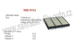 vzduchový filtr, MD-9914, MITSUBISHI 3000 GT (Z16A)  06/92-08/99 