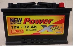 Autobaterie Power X, 12V, 72Ah, 640A