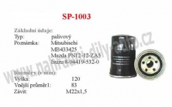 palivový filtr, SP-1003, KIA CARNIVAL I 08/99-10/01
