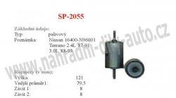 palivový filtr, SP-2055, NISSAN TERRANO I (WD21)  07/86-02/96